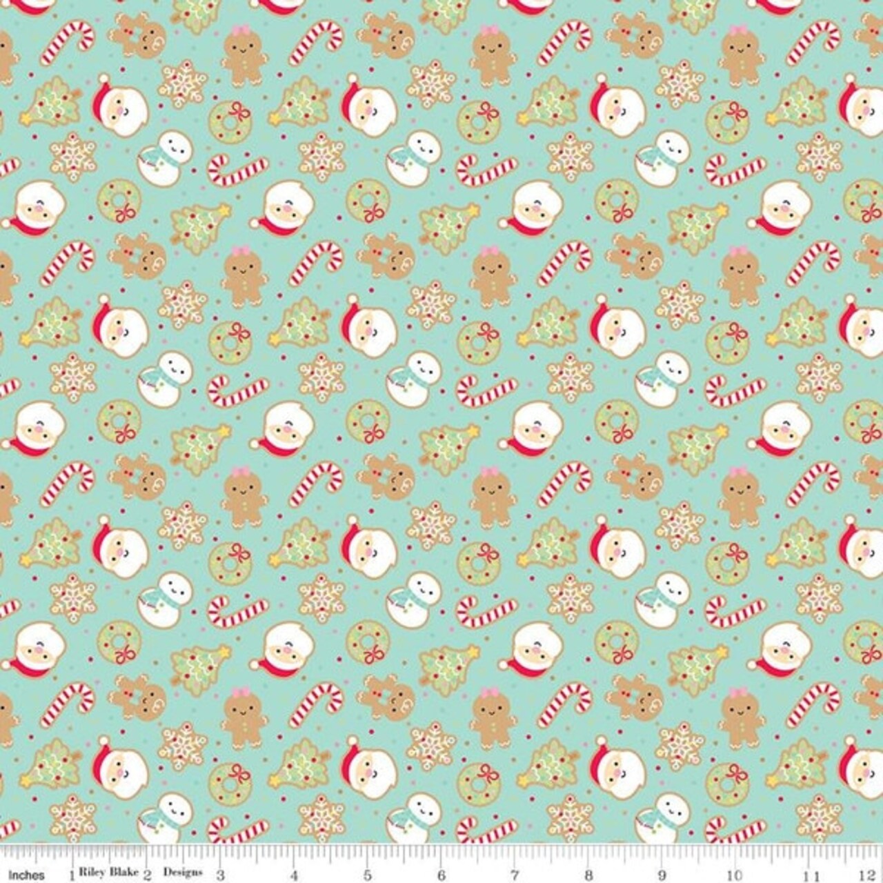 Sugar Cookies in Blue (c16441-blue) | Gingerbread Kisses | Doodlebug Designs | Riley Blake